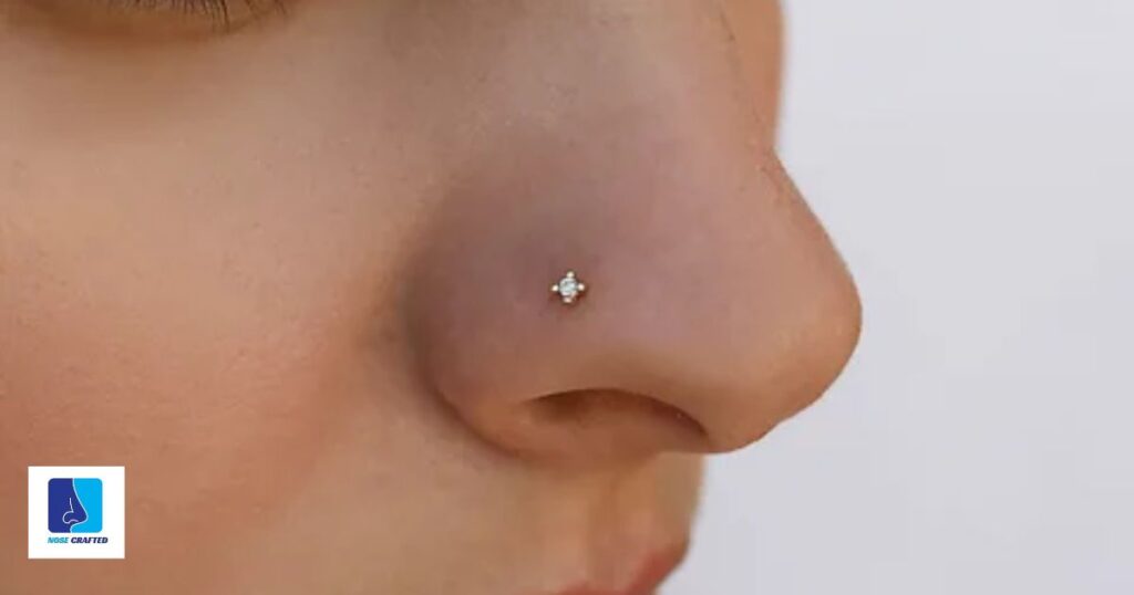 Gold Nose Stud With Diamond