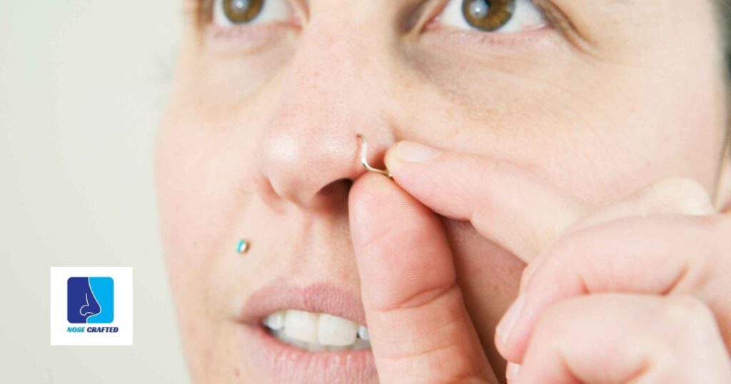 Take Out Nose Stud with Flat Back